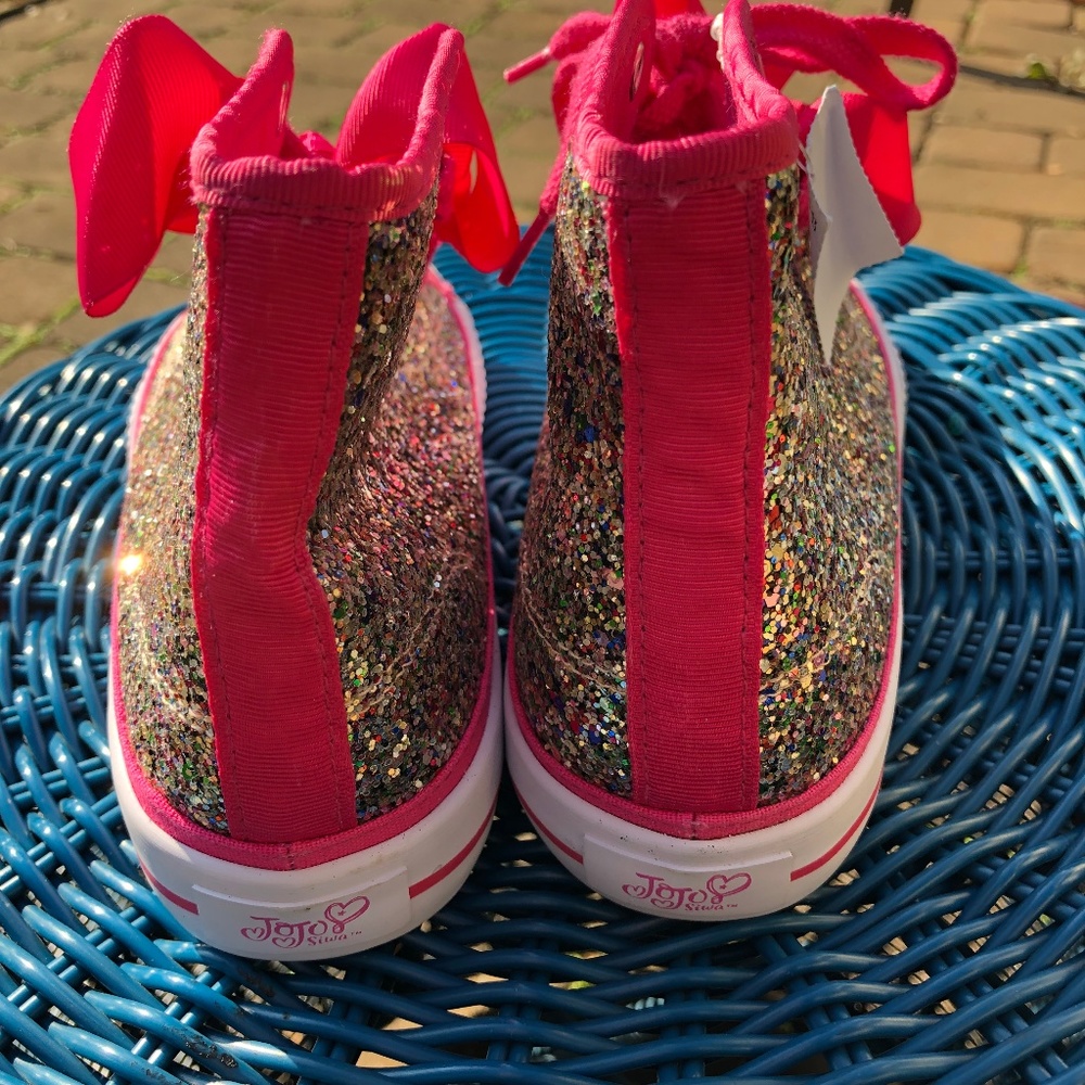 JoJo Siwa Glitter Sneakers, Size 4